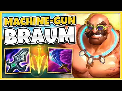 *NEW SKIN* INSTANTLY STUN ANYONE WITH ATTACK SPEED BRAUM! (POOL PARTY SKIN) - League of Legends