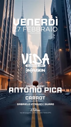 [IN]FUSION on Instagram: "🔥 @__in_fusion__ , @vida_clubbingart e @antoniovelasquezofficial sono lieti di presentarvi il nuovo evento! 🗓️ 📍Venerdì 27 febbraio nel villino dello splendido locale de @lavillaresort_montecatini ! Questa volta ospiteremo due super ospiti partenopei! 🎧 Line up: @antonio_pica_dj DJ e producer napoletano classe ‚91.Dal 2009 inizia a farsi notare nei migliori club italiani come Cocoricò Riccione e Buongiorno Classic . Nel 2017 arriva una tappa fondamentale del suo per