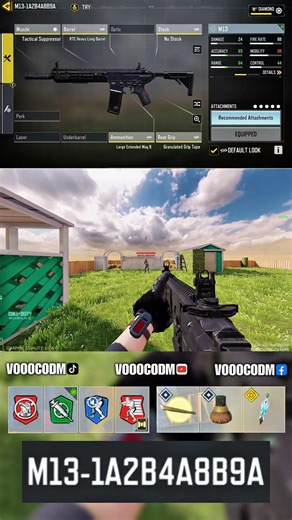 BEST M13 LOADOUTS (2 SHOT) | SEASON 1 CODMOBILE 2026