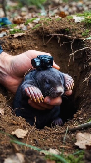 European Mole POV: Digging Through Secret Underground Tunnels 🐾 #shorts