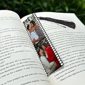 Amazon.com: Custom Bookmarks with Tassel and Gift Box Metal Photo Bookmark Personalized with Picture and Text (2 Photos) : Office Products