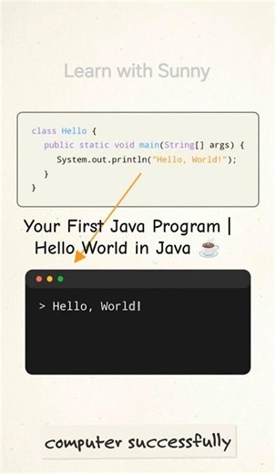Your First Java Program | Hello World in Java ☕ #javaprogramming #cse