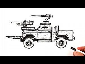 How to draw a Car with Weapon
