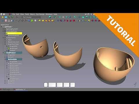 FreeCAD _ LinkStage3: Design using the boolean tools in PartDesign workbench. (Part 1)