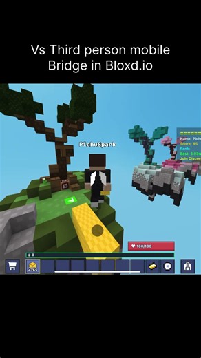 Minecraft vs Bloxd (Mobile 3rd Person Bridge) #bloxd #bloxdio #minecraft