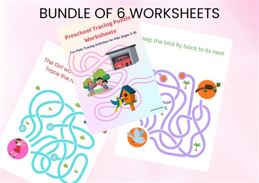 Fun Maze Worksheet for Children | Preschool & Homeschool Activities | Digital Download | Worksheet Printables - Etsy