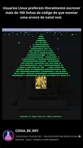 Arvore de natal no terminal Linux #dev