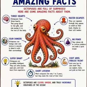 Mind-Blowing Secret of the *OCTOPUS*: 3 Hearts & Blue Blood! 🐙🌊 #octopusstory #octopus #marinelife