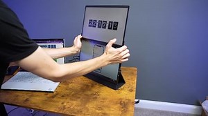 JSAUX FlipGo 16" Touchscreen Dual Laptop Screen Extender, 2.5K Triple Monitor Display Erweiterung, Laptop Touch Bildschirm Erweiterung für Windows, EIN-Kabel-Verbindung/Magnetisches Design/Hub Inside