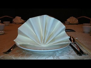 Napkin Folding || The Standing Fan || Easy napkin folding tutorial #5