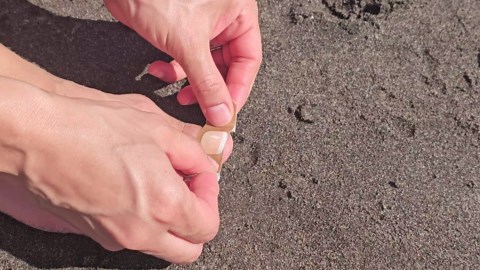 Toe Nail Cover Up Bandages for Unsightly, Broken or Cracked Toenails | Waterproof & Sterile Fake Nail Protector (Nude Red)