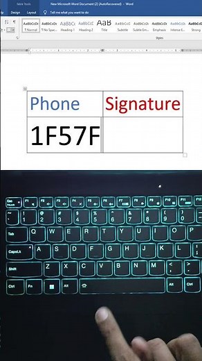 create symbol phone & signature in MS OFFICE keyboard shortcuts tips.