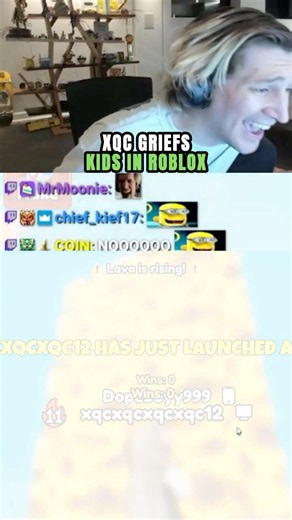XQC GRIEFS KIDS IN ROBLOX
