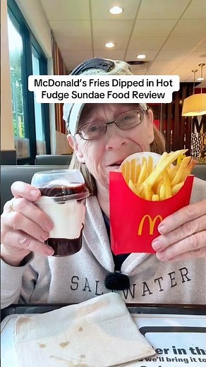 Is vanilla or hot fudge better? #mcdonalds #foodreview #icecream