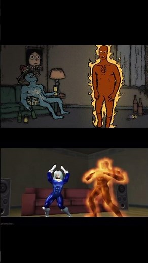 HUMAN TORCH TOPROCKING‼️my animation and the original cutscene from #spiderman2000 #chicolantern