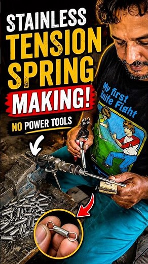 How a Stainless Steel Tension Spring Is Made! 😱 No Power Tools #tensionspring #shorts #viral