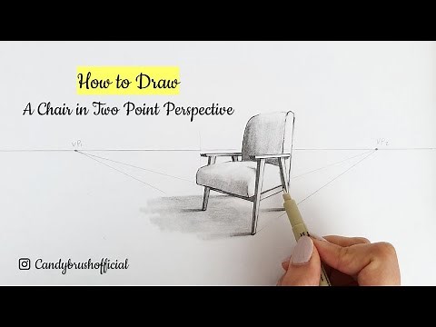 How to draw A chair In Two Point Perspective | Step By Step