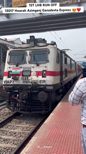 1ST LHB Run Off Ganadevta Express Arriving Rampurhat Junction #shortsfeed #trendingshorts #railway