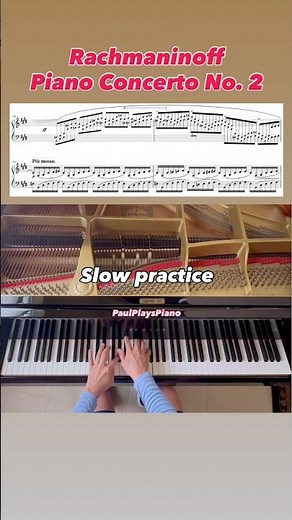 Practicing Rachmaninoff Piano Concerto No. 2, 2nd movement❤️🎹