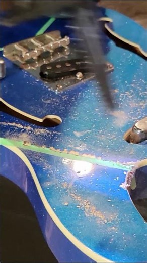 Turning a telecaster body into a Flying V #guitarwork #sawzall