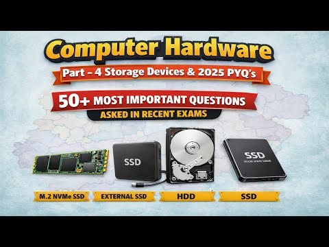 MP Exam Vacancy 2026 | Computer Hardware Part-4 Storage devices & 2025 PYQ's| by Swayam sir