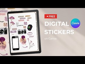 How to Make Digital Stickers on Canva for Goodnotes Free *Aesthetic*