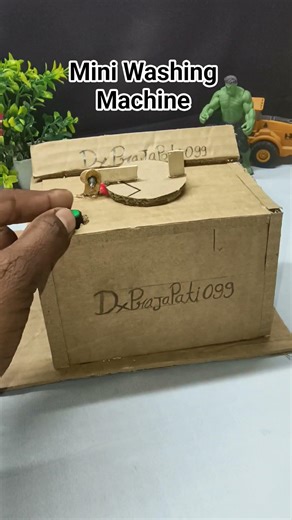 Mini Washing Machine Working Model | DIY Science Project with DC Motor 🔥#youtubeshorts #shorts#motor