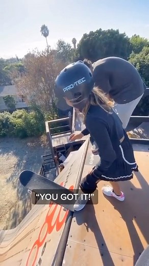 1.5M views · 1.4K reactions | @tonyhawk helping Sky Brown face her fear of going down the mega ramp  #reels #explore #skateboard | Paul Jasper | Facebook