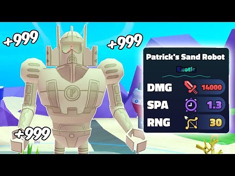 I Unboxed New Exotic Unit Patricks Sand Robot in SpongeBob Tower Defense (F2P EXOTIC)