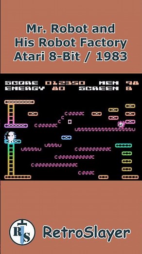 Mr. Robot and His Robot Factory Gameplay Atari 8 Bit