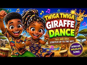 🦒🌍 Twiga Twiga Giraffe Dance | African Wildlife Kids Song | Learn & Dance with Giraffes!