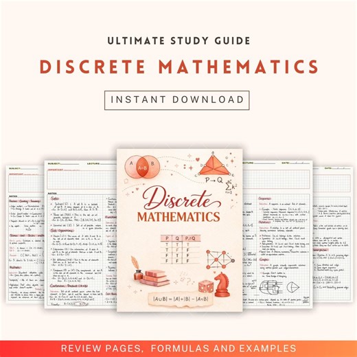 Discrete Mathematics Notes for Computer Science | Logic, Sets, Graph Theory, Proofs & Counting | University Math PDF - Etsy Canada