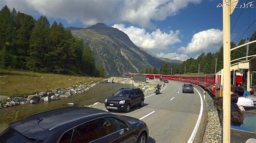 【4K HDR 60帧】放松解压：瑞士伯尔尼纳快车线路上的露天车厢 - 世界上最美的火车之旅 Part 2 | 作者：AKSense - Zurich