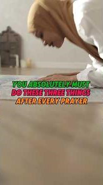 you must do these three things after every prayer#Islam #Prayer #Dua