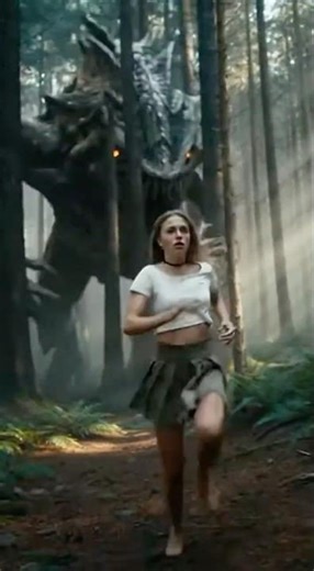 Young woman vs. monster | A thrilling chase 02#monster #ai #girl