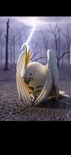 This little white parrot didn’t wait for help… it became the reason others survived 🕊️❤️ #Trending