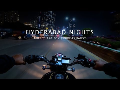 Midnight in Hyderabad | Royal Enfield Bullet 350 | Bullet of Hyderabad | Raw Exhaust [ASMR]