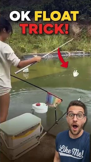 THIS OK FLOAT IS GENIUS! Wild fishing hack You’ve Never Seen Before #fishingtrick #shorts