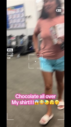 I used an apron. Idk how all that chocolate got on my shirt & I didn’t realize until I walked into Sam’s Club 🙂‍↔️🤣💩#funny #embarrassing #ohno #bakery #chocolate