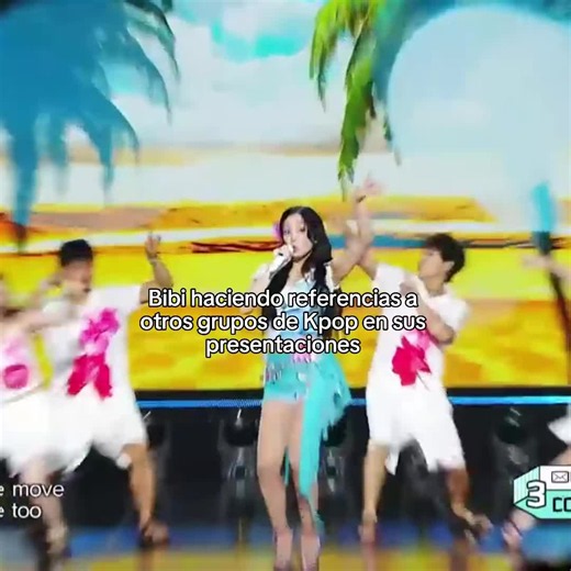 Bibi haciendo referencias a otros grupos de K-pop en sus presentaciones