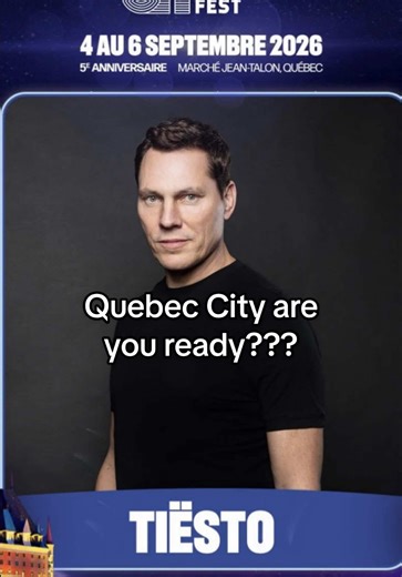 OMG 😱😱😱😱 @djtiësto à Québec cette année 🥳 #djtiesto #music #liveband #nightlife #quebec