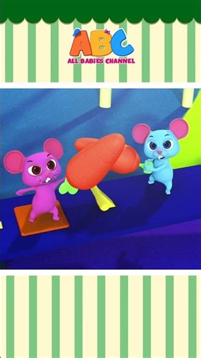 Tiny Little Two Mice 🐭 | 3D Kids Song #shorts #forkids