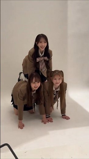 AKB48 #向井地美音 #千葉恵里 #大盛真歩 まほえりおん組体操🐰🧼💋 #ピラミッド