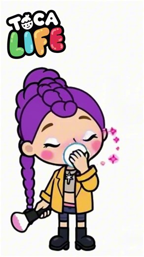 Rumi in Toca Life makeup challenge 🪞 #tocaboca #makeup #transformation