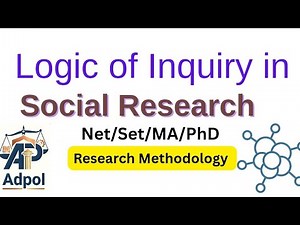 Logic of Inquiry in Social Research #researchmethods #sociology #publicadministration ‪@Adpol_19‬#net