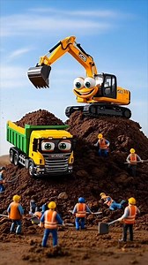 JCB excavator toy loading soil into truck 🚛 #toycar #reels | M Sholeh Zundava