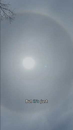 The sun is wearing a perfect ice ring