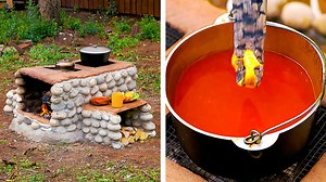 Diy clay oven || cooking hacks for really good camping: | 5-Minute Crafts Men