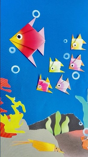 쉬운 열대어 종이접기🐠물고기 접기🐟Origami tropical fish #origami