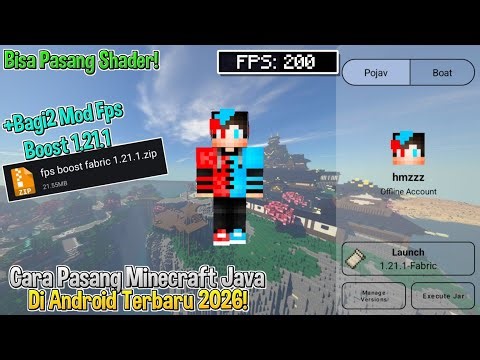 Cara Bermain Minecraft Java Android Di Fold Craft Launcher! Bagi2 Mod Fps Boost 1.21.1! Ringan Cuy